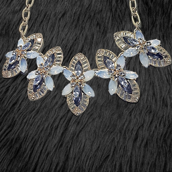 J. Crew Jewelry - J. Crew Statement Necklace with Crystal Opal and Black and Clear Rhinest…